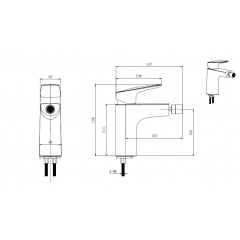 AQ1018CR ВЕГА смеситель для биде