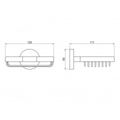 AQ4633BGM БЕТТА мыльница решетка, оружейная сталь (шлиф. черный хром)