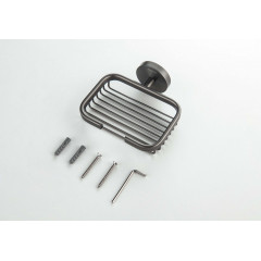 AQ4633BGM БЕТТА мыльница решетка, оружейная сталь (шлиф. черный хром)