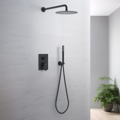 AQ1272MB ОБЕРОН Set 3 в 1 душевой комплект 2 режима, матовый черный