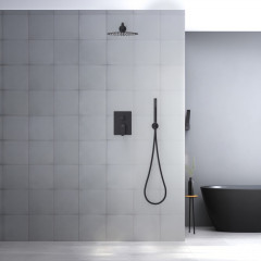 AQ1272MB ОБЕРОН Set 3 в 1 душевой комплект 2 режима, матовый черный