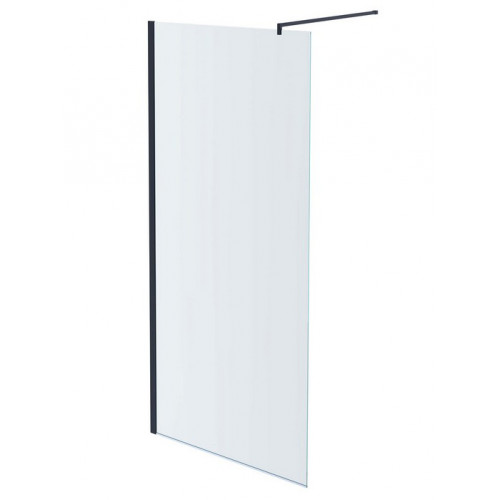 AQ WIW 09020GM Душевая перегородка Walk in с держателем 900x2000 профиль оружейная сталь, стекло прозрачное