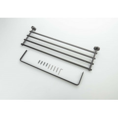 AQ4615BGM БЕТТА полка для полотенец, оружейная сталь (шлиф. черный хром)