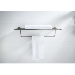 AQ4615BGM БЕТТА полка для полотенец, оружейная сталь (шлиф. черный хром)