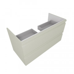 AQ77100-GS Комплект мебели: Тумба 100см ВЕГА с раковиной AQ4100-00, 2 ящика, цвет шалфей зеленый