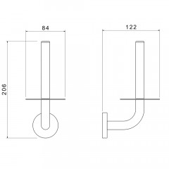 AQ4207BG ОБЕРОН бумагодержатель для запасного рулона, шлиф. золото