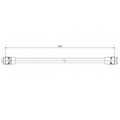 AQ2112CR шланг для душа 200 см ПВХ