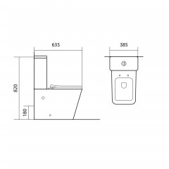 AQ1263N-00 ЛИБРА New Унитаз напольный безободковый с бачком 630*390*825мм, горизонтальный выпуск, тонкое сиденье с механизмом плавного закрывания, кре