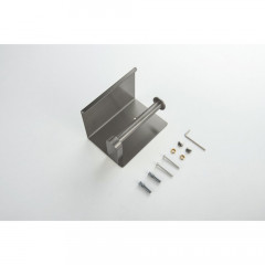 AQ4939BGM ЕВРОПА бумагодержатель с полкой, оружейная сталь (шлиф. черный хром)