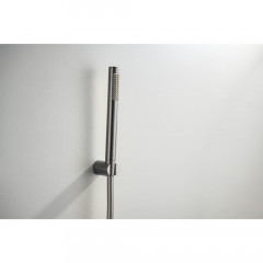 AQ2034BGM ЕВРОПА душевой набор 1jet, оружейная сталь (шлиф. черный хром)