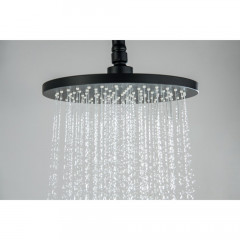 AQ2140MB БЕТТА душевая система (смеситель для ванны) 220мм, матовый черный