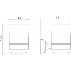 AQ4504CR КЛАССИК стакан с держателем
