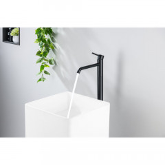 AQ1309MB ЕВРОПА смеситель для раковины напольный, матовый черный