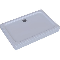 Поддон акриловый, прямоугольный, с ножками и съемной панелью. БЕЗ СИФОНА. 120*80*15