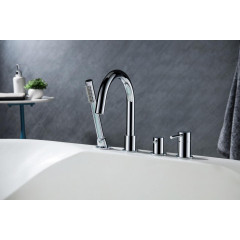 AQ1348CR ЕВРОПА смеситель на борт ванны на 4 отв.