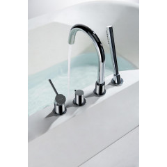 AQ1348CR ЕВРОПА смеситель на борт ванны на 4 отв.