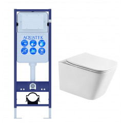 SET AQUATEK ЛИБРА T-INS17 (рама AQUATEK Standard INS-0000017(без клавиши и крепежа)+унитаз ЛИБРА AQ1505T-00 с тонким сиденьем soft-close TORNADO)