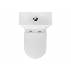 AQ2903T-00 ЕВРОПА Унитаз напольный безободковый TORNADO с бачком 630*390*825мм, горизонтальный выпуск, тонкое сиденье soft-close, крепеж