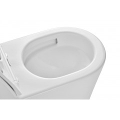 AQ1363WT-00 ОБЕРОН Унитаз подвесной безободковый tornado 531*360*344мм, тонкое сиденье с механизмом плавного закрывания, крепеж