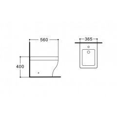AQ1264-00 АМАДЕО биде напольное 560*365*400