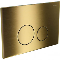 KDI-0000038 (023G) Панель смыва нержавеющая сталь, цвет Титановое золото матовое (клавиши круглые)