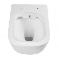 AQ2012B-00 ДИВА Унитаз подвесной безободковый с функцией биде (смеситель в компл) 510*350*360мм, тонкое сиденье soft-close, крепеж
