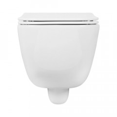 AQ2012B-00 ДИВА Унитаз подвесной безободковый с функцией биде (смеситель в компл) 510*350*360мм, тонкое сиденье soft-close, крепеж