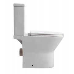 AQ2785-00 ЛЕОН Унитаз напольный с бачком 595*370*815, горизонтальный выпуск, тонкое сиденье с механизмом плавного опускания, крепеж