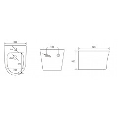 AQ1009-00 НИКА Биде подвесное 525*360*320