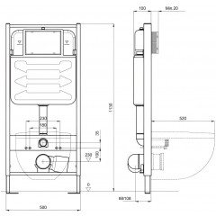SET AQUATEK ЕВРОПА cmp016 (рама AQUATEK Standard INS-0000012, клавиша KDI-0000016, крепеж KKI-0000002+унитаз ЕВРОПА AQ1106-00 с тонким сиденьем sc)