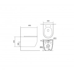 SET AQUATEK ЕВРОПА cmp016 (рама AQUATEK Standard INS-0000012, клавиша KDI-0000016, крепеж KKI-0000002+унитаз ЕВРОПА AQ1106-00 с тонким сиденьем sc)
