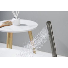 AQ2002BGM ЕВРОПА ручной душ 1jet, оружейная сталь (шлиф. черный хром)