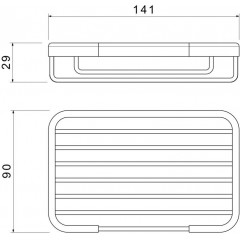 AQ4946MB мыльница решетка, матовый черный