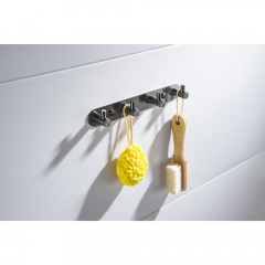 AQ4123BGM ЕВРОПА планка с 4 крючками, оружейная сталь (шлиф. черный хром)