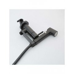 AQ1819MB НИКА комплект для гигиенического душа встроенный (смеситель + гигиеническая лейка + шланг), матовый черный