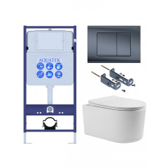 SET AQUATEK МИЯ Т-033 4в1(рама AQUATEK Standard INS-0000012+крепёж KKI-0000016 +кнопка KDI-0000033 +унитаз МИЯ AQ2004T-00 с тонким сиденьем soft-close