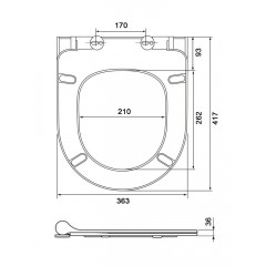 AQ0199-00 крышка-сиденье для унитаза ЛЕЯ AQ1199-00, AQ1199T-00,белая