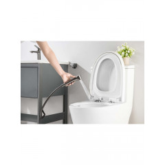 AQ1712BGM ЛУГАНО смеситель для раковины 106 с гигиеническим ручным душем, оружейная сталь