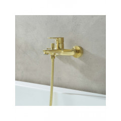 AQ1840BG НИКА смеситель для ванны, шлиф.золото