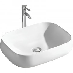 AQ5526-MW раковина 560*420*140 для установки на столешницу, матовый белый