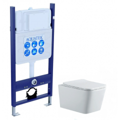 SET AQUATEK ЛИБРА N-14 (рама AQUATEK Standard INS-0000014(без клавиши и крепежа)+унитаз ЛИБРА New AQ0530N-00 с тонким сиденьем soft-close