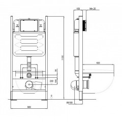 SET AQUATEK КАИР KKI/14 (рама AQUATEK Standard INS-0000014 и крепежаKKI-0000002 +унитаз AQ1170-00 КАИР с тонким сиденьем soft-close