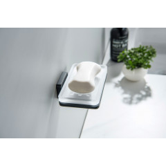 AQ4303MB ЛИБРА мыльница, матовый черный