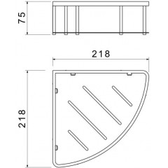 AQ4926MB угловая полка, матовый черный