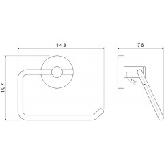AQ4118MB ЕВРОПА бумагодержатель квадратный, матовый черный