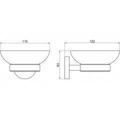 AQ4603MB БЕТТА мыльница, матовый черный