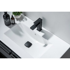 AQ6004MB сливной набор для раковины Push-open с переливом, крышка квадратная, матовый черный