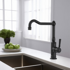 AQ1580MB КЛАССИК смеситель для кухни, матовый черный