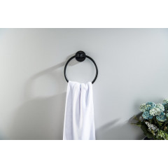 AQ4212MB ОБЕРОН полотенцедержатель кольцо, матовый черный