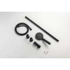 AQ2016MB ОБЕРОН душевой гарнитур 3jet 65 см, матовый черный